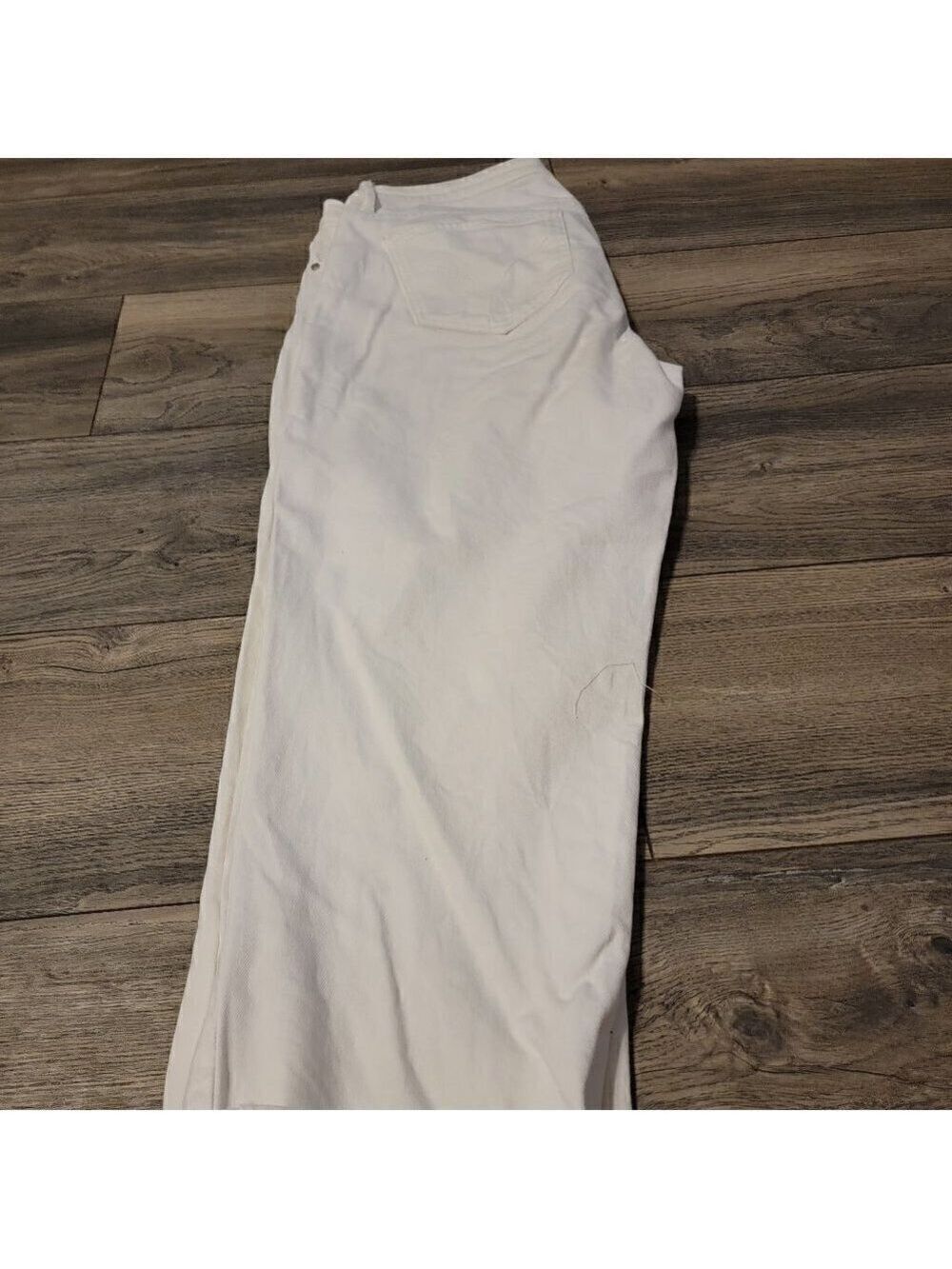 Calvin Klein cropped straight leg white jeans.  Size 30
